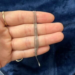 Solid Real Platinum 850 16” Curb Chain Necklace Dainty